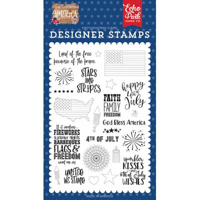 Echo Park America by Lori Whitlock Clear Stamps - Stars & Stripes